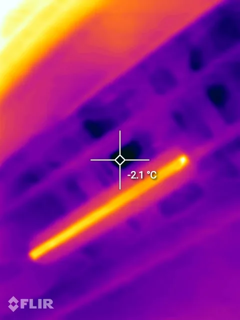 Thermal imaging temperature reading during vehicle air-conditioning testing 3